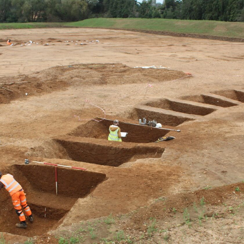 Working shot of the excavation and recording of the ring ditch